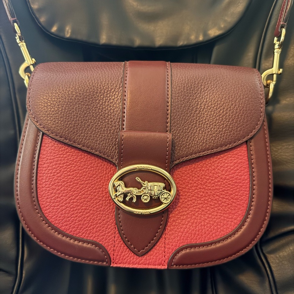 Elegant Burgundy and Red Women's Bag